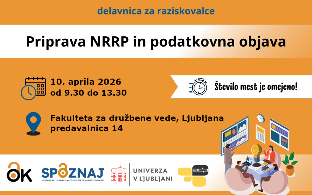 Vabilo na delavnico na FDV: Priprava načrta ravnanja z raziskovalnimi podatki (NRRP) in podatkovna objava